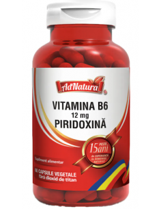 Vitamina B6 12 mg x 60 capsule – AdNatura