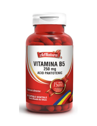Vitamina B5 250 mg (acid pantotenic) x 30...