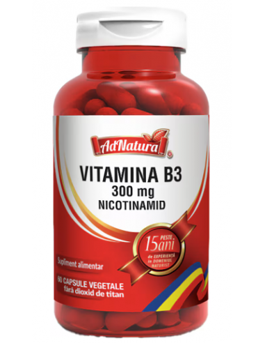 Vitamina B3 300 mg (nicotinamidă) x 60 capsule...