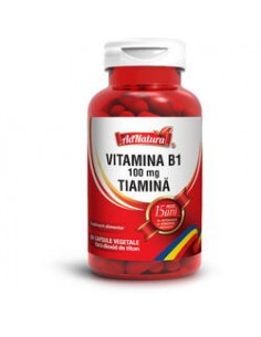 Vitamina B1 100 mg (tiamină) x 60 capsule – AdNatura