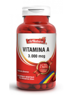 Vitamina A 3.000 mcg x 30 capsule – AdNatura