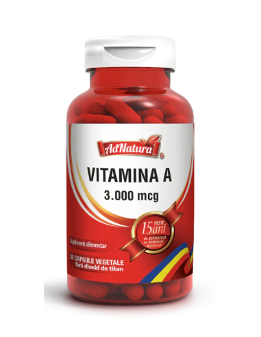 Vitamina A 3.000 mcg x 30 capsule – AdNatura