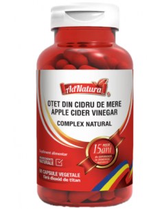 Oţet din Cidru de Mere Complex Natural, 60 capsule AdNatura