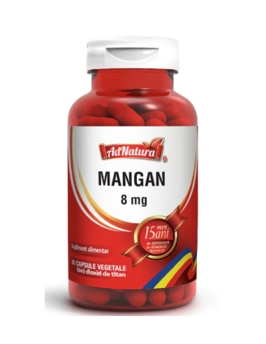 Mangan 8 mg, 30 capsule AdNatura