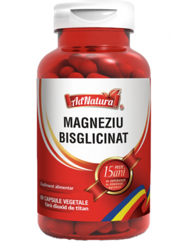 Magneziu Bisglicinat, 60 capsule AdNatura