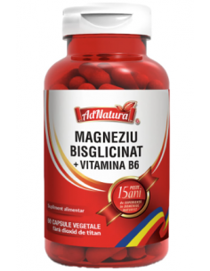 Magneziu Bisglicinat + B6, 60 capsule AdNatura