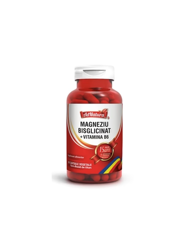 Magneziu Bisglicinat + B6, 30 capsule AdNatura