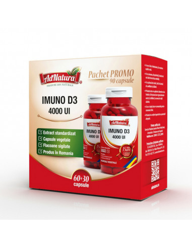 Imuno D3 - 4.000 ui pac x 60 + 30 cps AdNatura