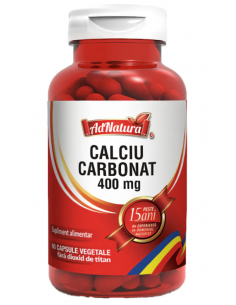 Calciu carbonat 400mg x 60 capsule AdNatura