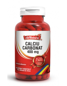 Calciu carbonat 400mg x 60 capsule AdNatura