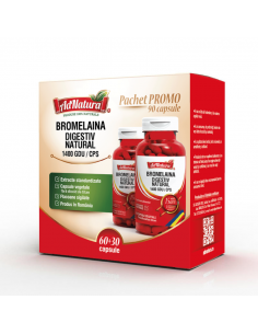 Bromelaină Digestiv Natural 1400 GDU pachet x 60 + 30...