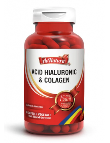 Acid Hialuronic & Colagen x 30 capsule AdNatura