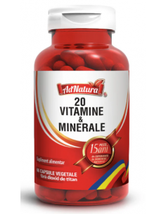 20 Vitamine și Minerale x 60 capsule AdNatura