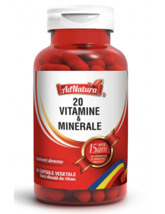 20 Vitamine și Minerale x 30 capsule AdNatura