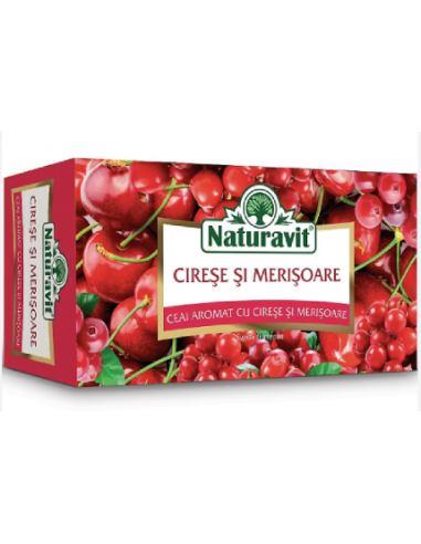 Naturavit Ceai de Cireșe și Merișoare, 20 plicuri