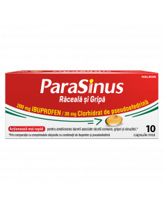 Parasinus Răceală și Gripă 200 mg/30 mg, 10 capsule moi