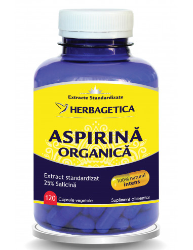 Aspirina Organica, 120 capsule, Herbagetica