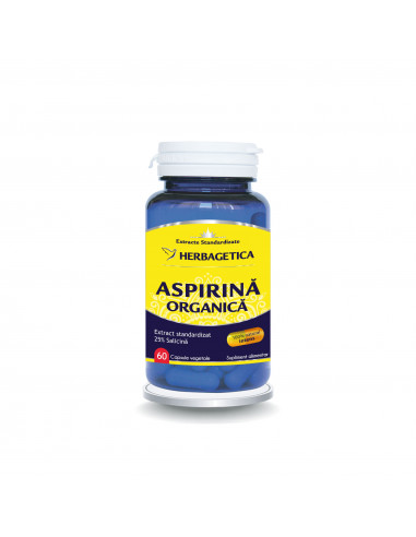 Aspirina Organica, 60 capsule, Herbagetica