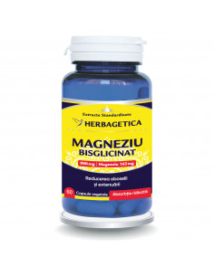 Magneziu Bisglicinat, 60 capsule, Herbagetica