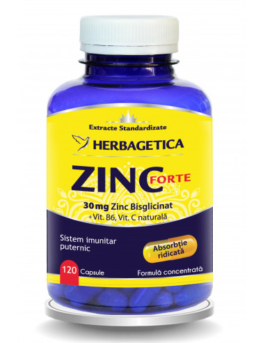 Zinc Forte, 120 capsule, Herbagetica