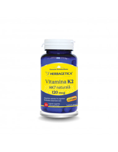 Vitamina K2 Mk7 Naturala 120 Mcg, 30 capsule,...