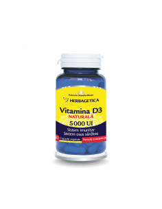 Vitamina D3 Naturala 5000 UI, 30 capsule, Herbagetica