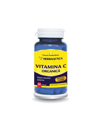 Vitamina C Organica, 60 capsule, Herbagetica