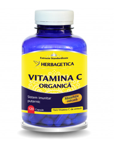 Vitamina C Organica, 120 capsule, Herbagetica