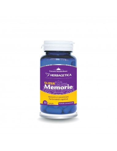 Super Memorie, 30 capsule, Herbagetica