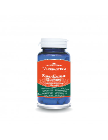 Super Enzime Digestive, 30 capsule, Herbagetica