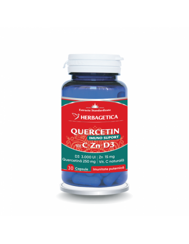 Quercetin Imuno Suport, 30 capsule, Herbagetica