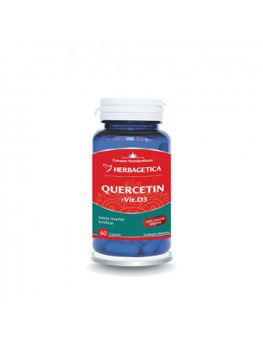 Quercetin + Vitamina D3, 60 capsule, Herbagetica