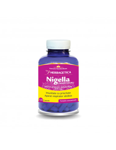 Nigella Chimen Negru, 120 capsule, Herbagetica