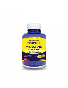 Magneziu Organic B Complex, 120 capsule, Herbagetica