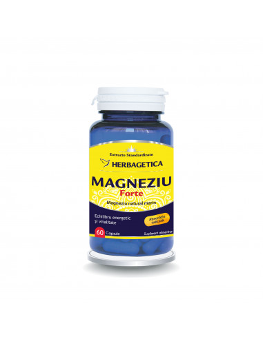 Magneziu Forte, 60 capsule, Herbagetica