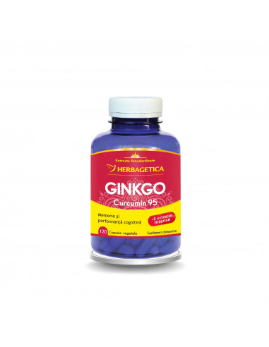 Ginkgo Curcumin 95, 120 capsule, Herbagetica