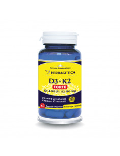 D3 + K2 Forte, 60 capsule, Herbagetica