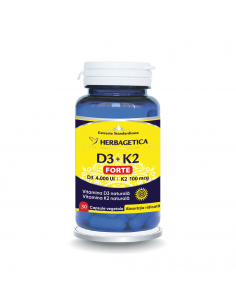 D3 + K2 Forte, 30 capsule, Herbagetica