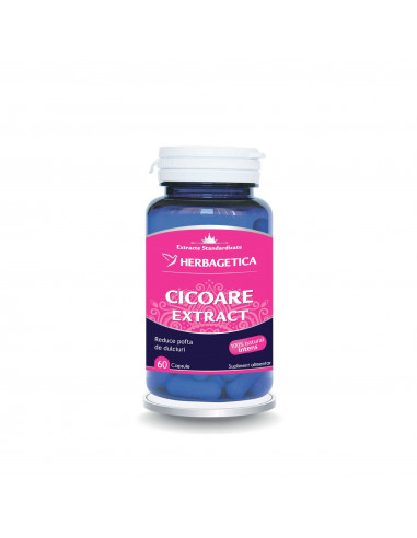 Cicoare cu extract, 60 capsule, Herbagetica