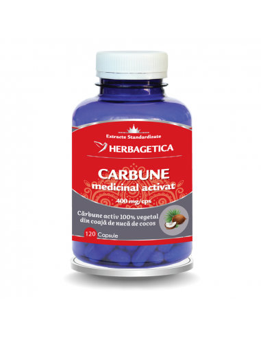 Carbune medicinal activat, 120 capsule,...