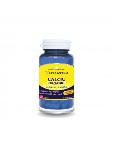 Calciu organic, 30 capsule, Herbagetica