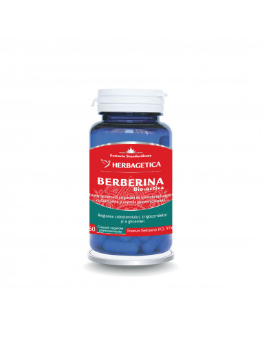 Berberina bio activa, 60 capsule, Herbagetica