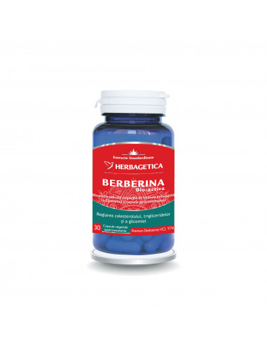Berberina bio activa, 30 capsule, Herbagetica
