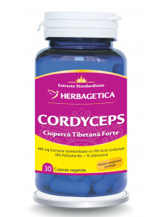 Cordyceps ciuperca tibetana forte, 30 capsule Herbagetica