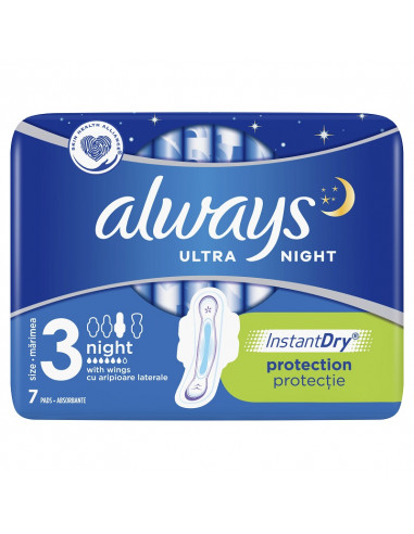 Absorbante Always Ultra Night, 7 buc