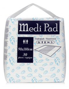 Traverse absorbante 90 × 180 cm, 30 bucăți, Medi Pad