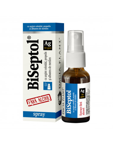 BiSeptol spray cu argint coloidal, 20 ml, Dacia...