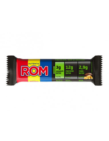 Rom baton cu proteine, crema arahide, 41 g, Kandia