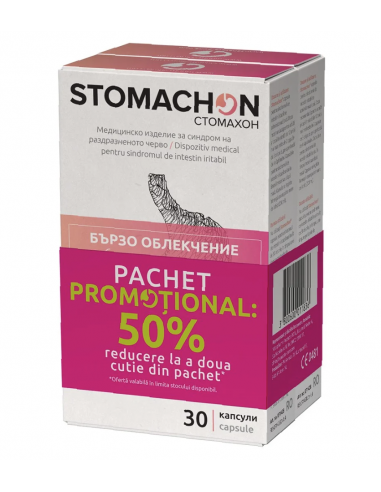 Pachet promo 2 Stomachon x 30 capsule, Naturpharma