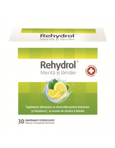 Rehydrol menta si lamaie, 30 comprimate efervescente